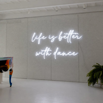 Life Is Better LED Neon Sign Home Garage Wall Decoration real lifestyle scene