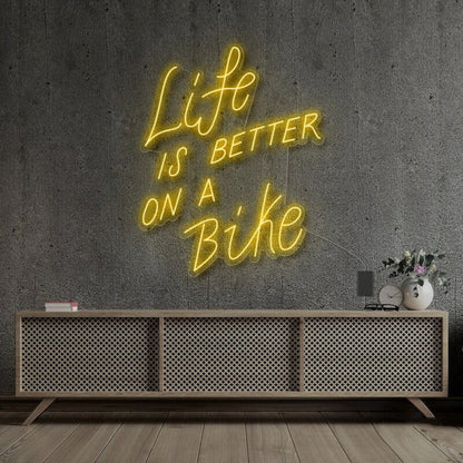 Life Is Better On A Bike Neon Sign For Fitness | Shineneon