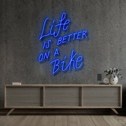 Life Is Better On A Bike Neon Sign For Fitness | Shineneon