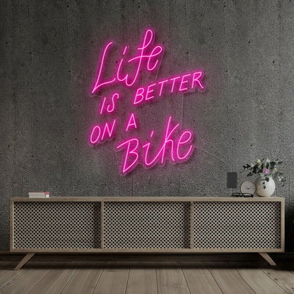 Life Is Better On A Bike Neon Sign For Fitness | Shineneon