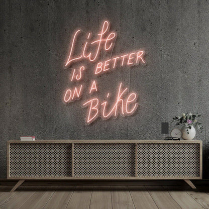 Life Is Better On A Bike Neon Sign For Fitness | Shineneon