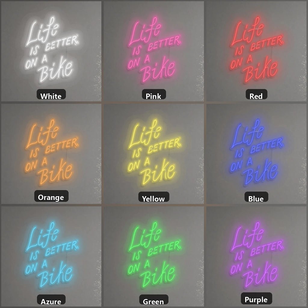 Life Is Better On A Bike Vintage LED Neon Sign - Shineneon