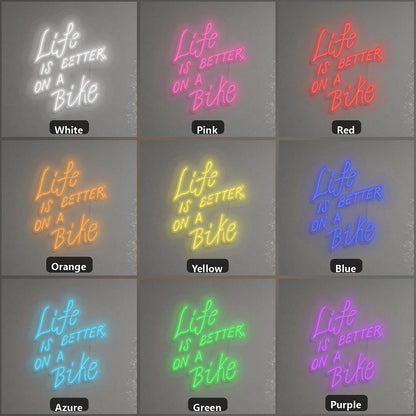 Life Is Better On A Bike Vintage LED Neon Sign - Shineneon