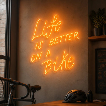 Life Is Better On A Bike Vintage LED Neon Sign - Shineneon