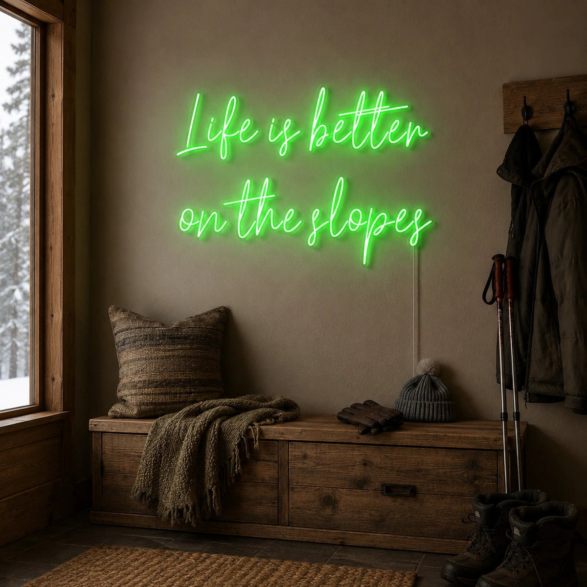 Life Is Better On The Slopes LED Neon Sign - Shineneon
