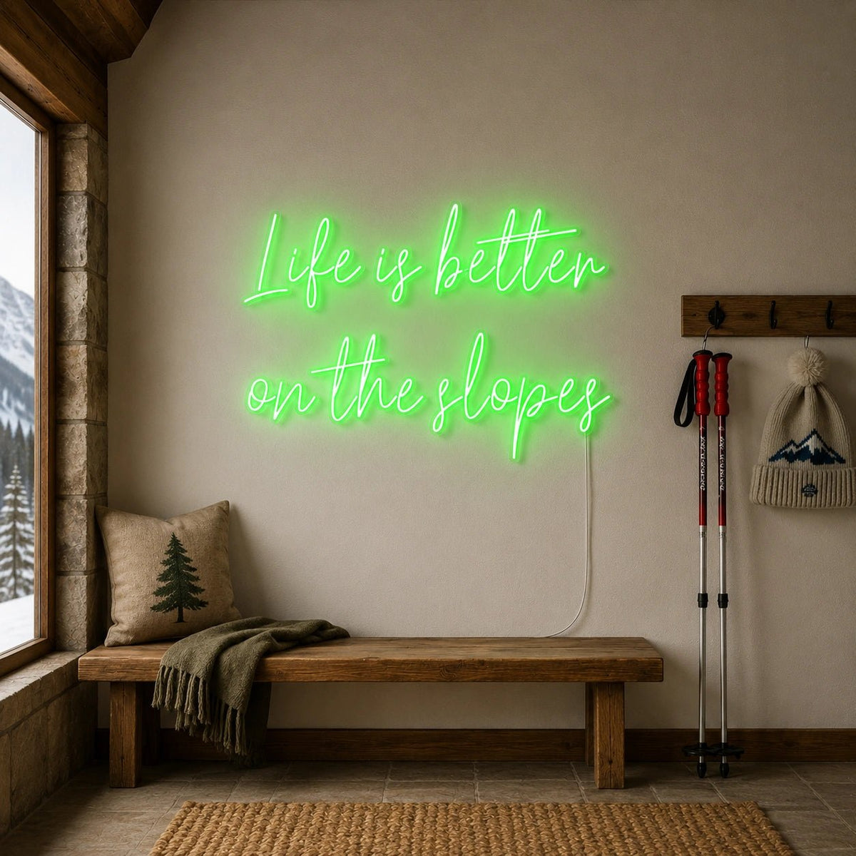 Life Is Better On The Slopes LED Neon Sign - Shineneon