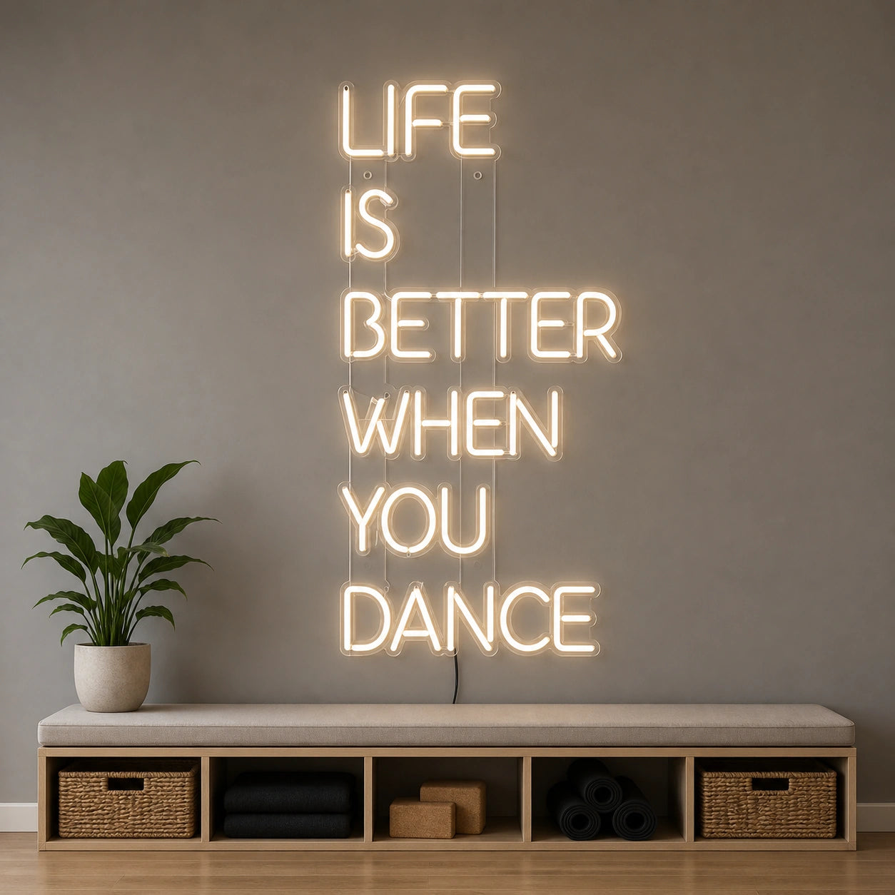 Life Is Better When You Dance LED Neon Sign size image