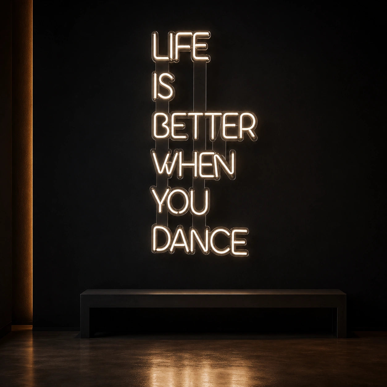 Life Is Better When You Dance LED Neon Sign Home Garage Wall Decoration high-converting product image