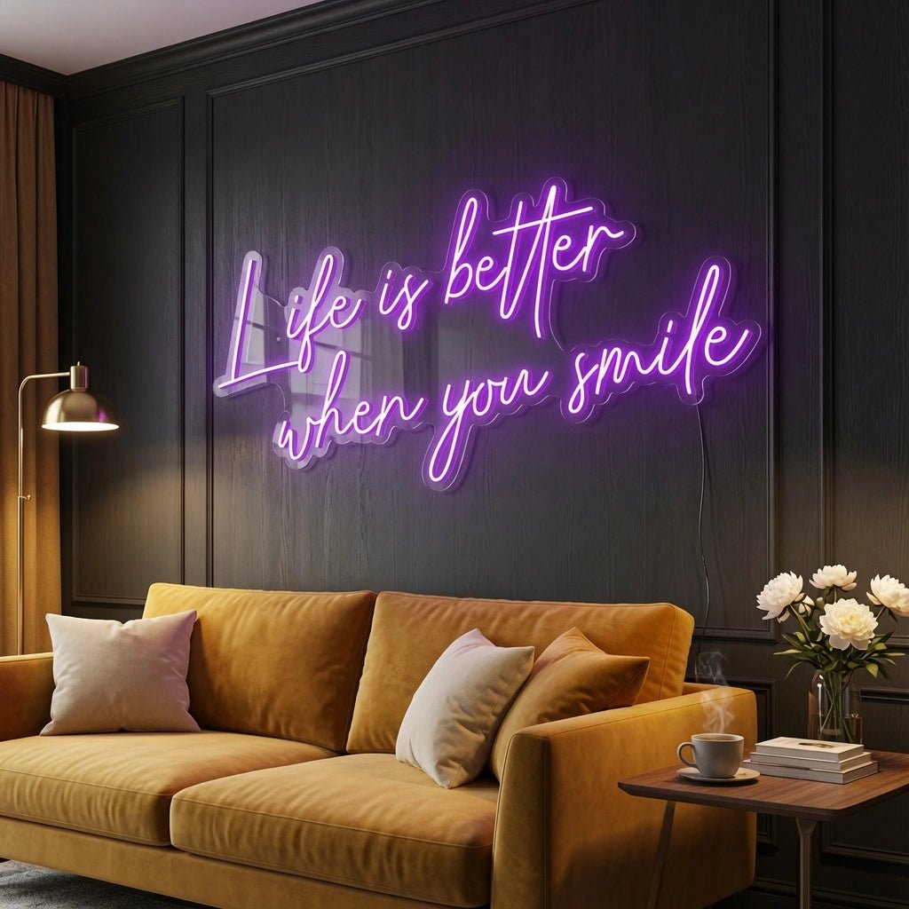 Life Is Better When You Smile LED Neon Sign - Shineneon