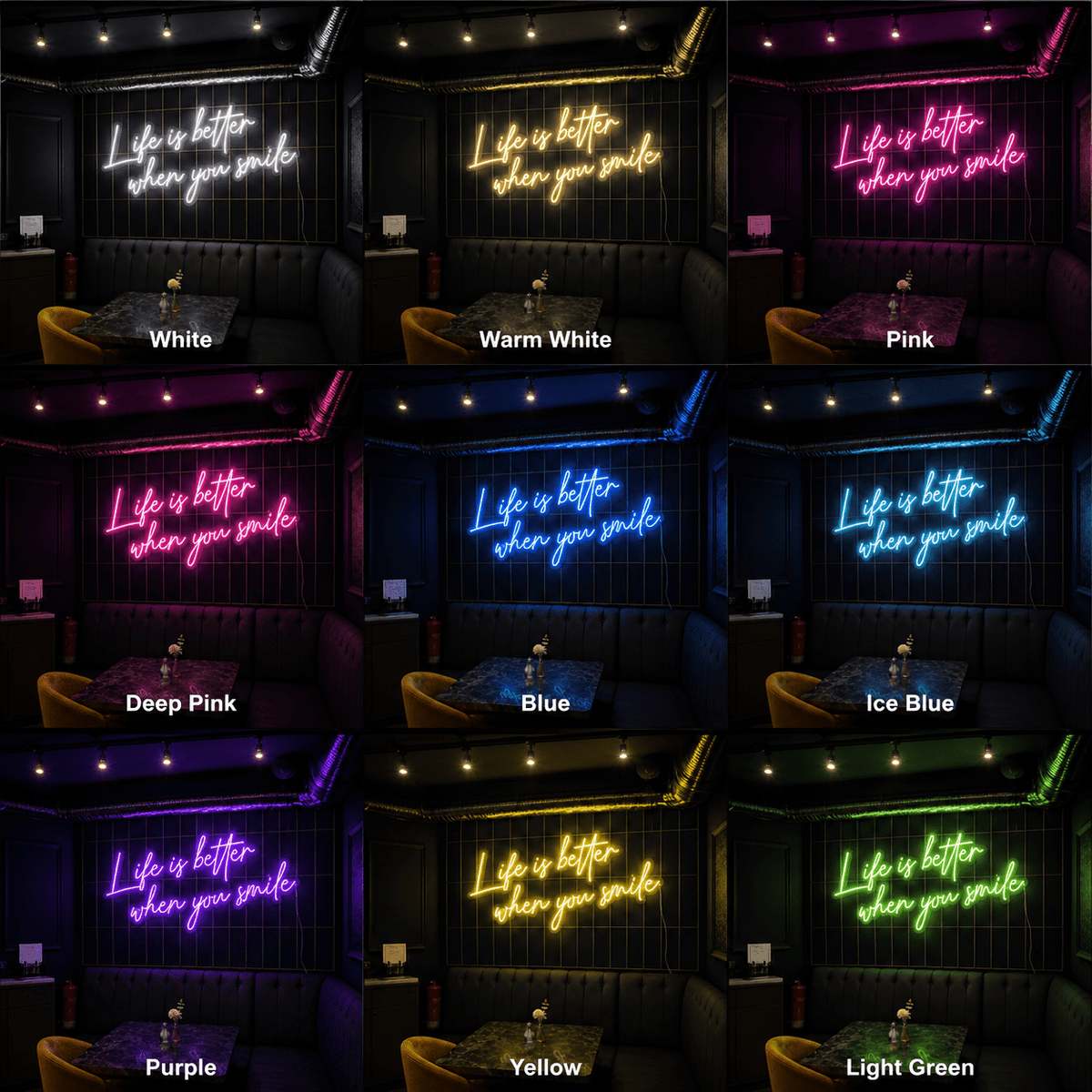 Life Is Better When You Smile LED Neon Sign Wall Neon Sign - Shineneon