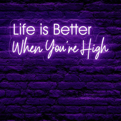 Life Is Better White Glow Led Neon Sign For Indoor Bar Brick Wall Decor | Shineneon