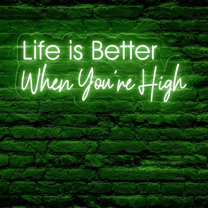 Life Is Better White Glow Led Neon Sign For Indoor Bar Brick Wall Decor | Shineneon
