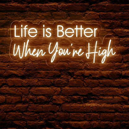 Life Is Better White Glow Led Neon Sign For Indoor Bar Brick Wall Decor | Shineneon