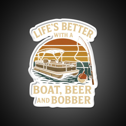 Life Is Better With A Boat Beer And Bobber Beer Bar Decor Led Neon Sign Rgb Color - LED neon sign view 11