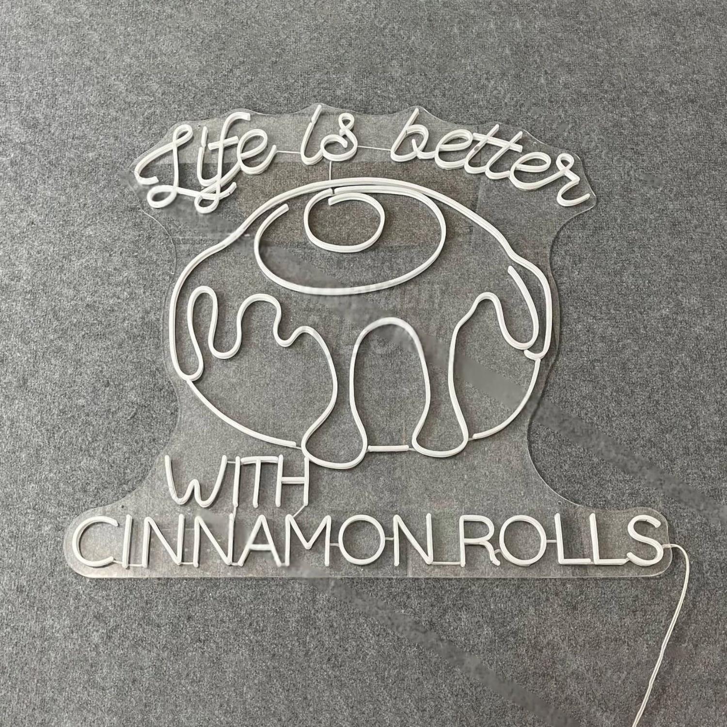 Life Is Better With Cinnamon Rolls Led Neon Sign | Shineneon