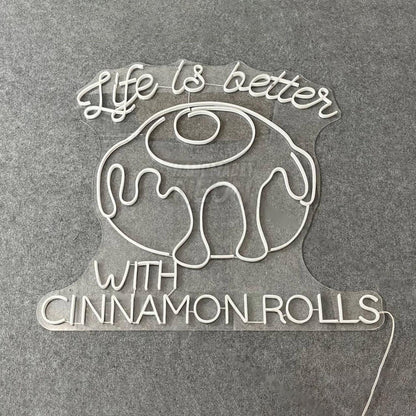 Life Is Better With Cinnamon Rolls Led Neon Sign | Shineneon