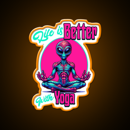 Life Is Better With Yoga Led Neon Sign For Wellness Space Rgb Color