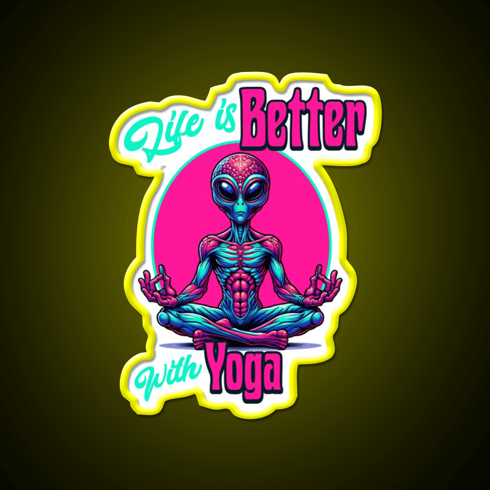 Life Is Better With Yoga Led Neon Sign For Wellness Space Rgb Color - Shineneon