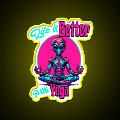 Life Is Better With Yoga Led Neon Sign For Wellness Space Rgb Color - Shineneon