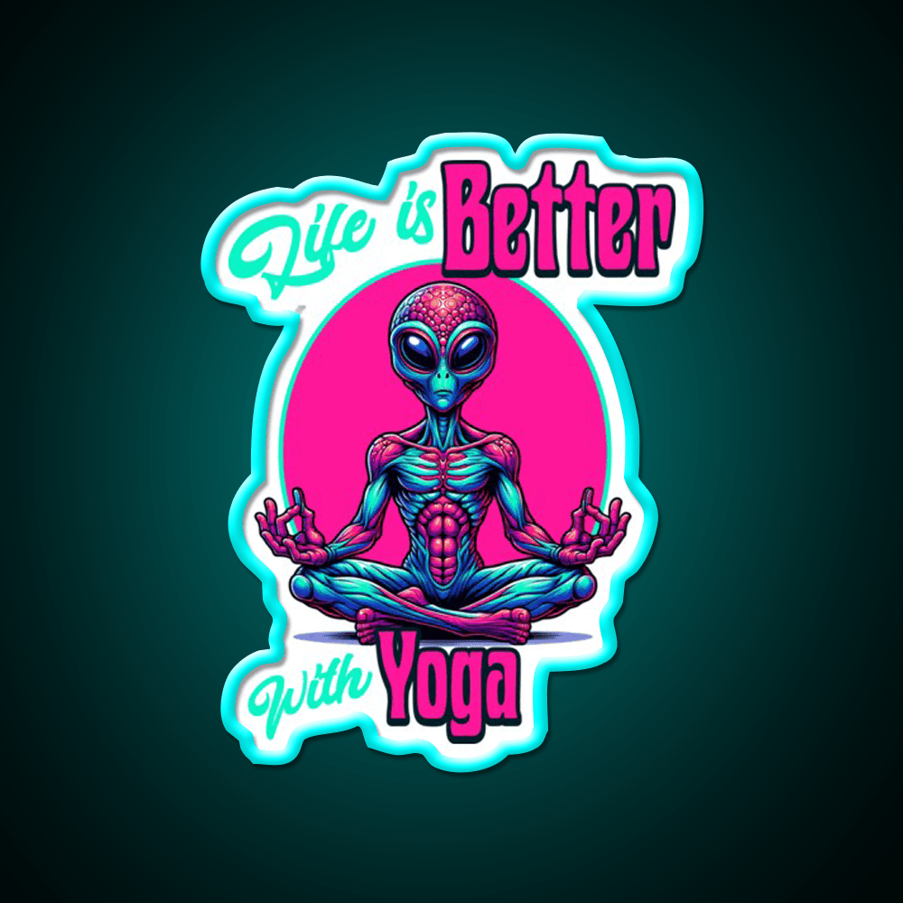 Life Is Better With Yoga Led Neon Sign For Wellness Space Rgb Color - Shineneon
