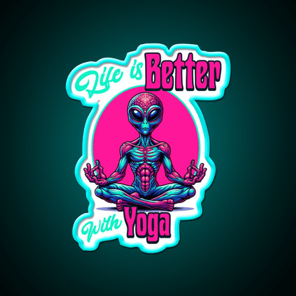 Life Is Better With Yoga Led Neon Sign For Wellness Space Rgb Color - Shineneon