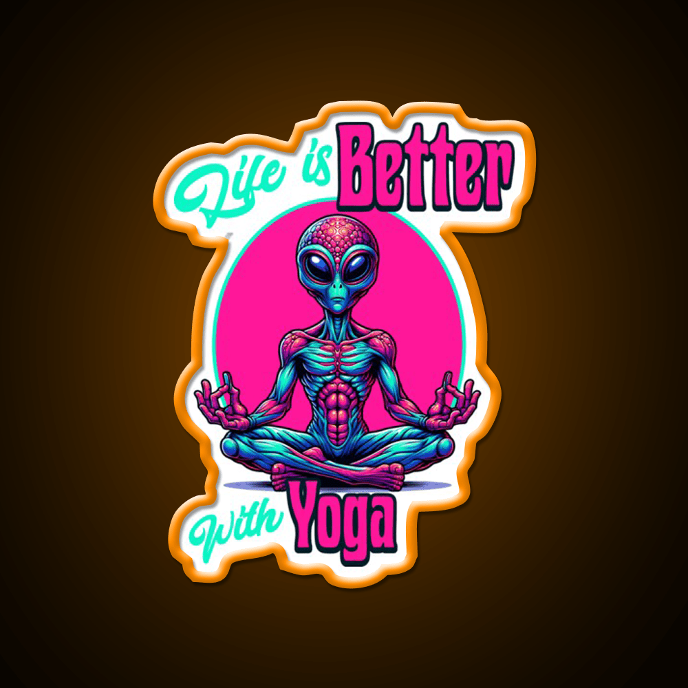 Life Is Better With Yoga Led Neon Sign For Wellness Space Rgb Color - Shineneon