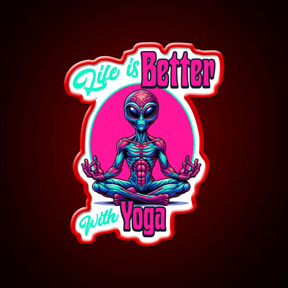 Life Is Better With Yoga Led Neon Sign For Wellness Space Rgb Color - Shineneon