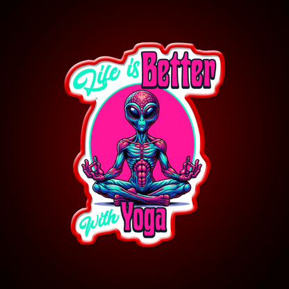 Life Is Better With Yoga Led Neon Sign For Wellness Space Rgb Color - Shineneon