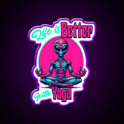 Life Is Better With Yoga Led Neon Sign For Wellness Space Rgb Color - Shineneon