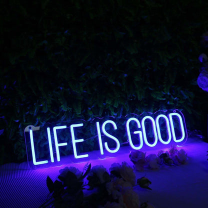 Life Is Good Blue Led Neon Sign - Shineneon
