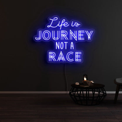 Life Is Journey Not A Race Led Neon Sign - Shineneon