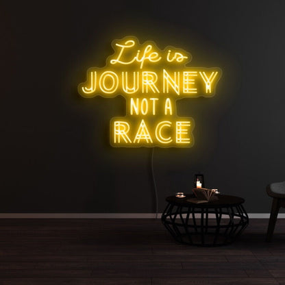 Life Is Journey Not A Race Led Neon Sign - Shineneon