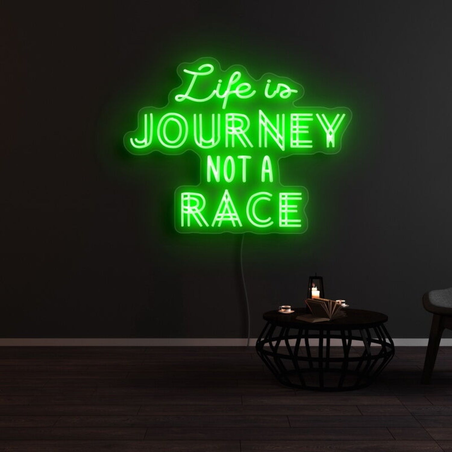 Life Is Journey Not A Race Led Neon Sign - Shineneon