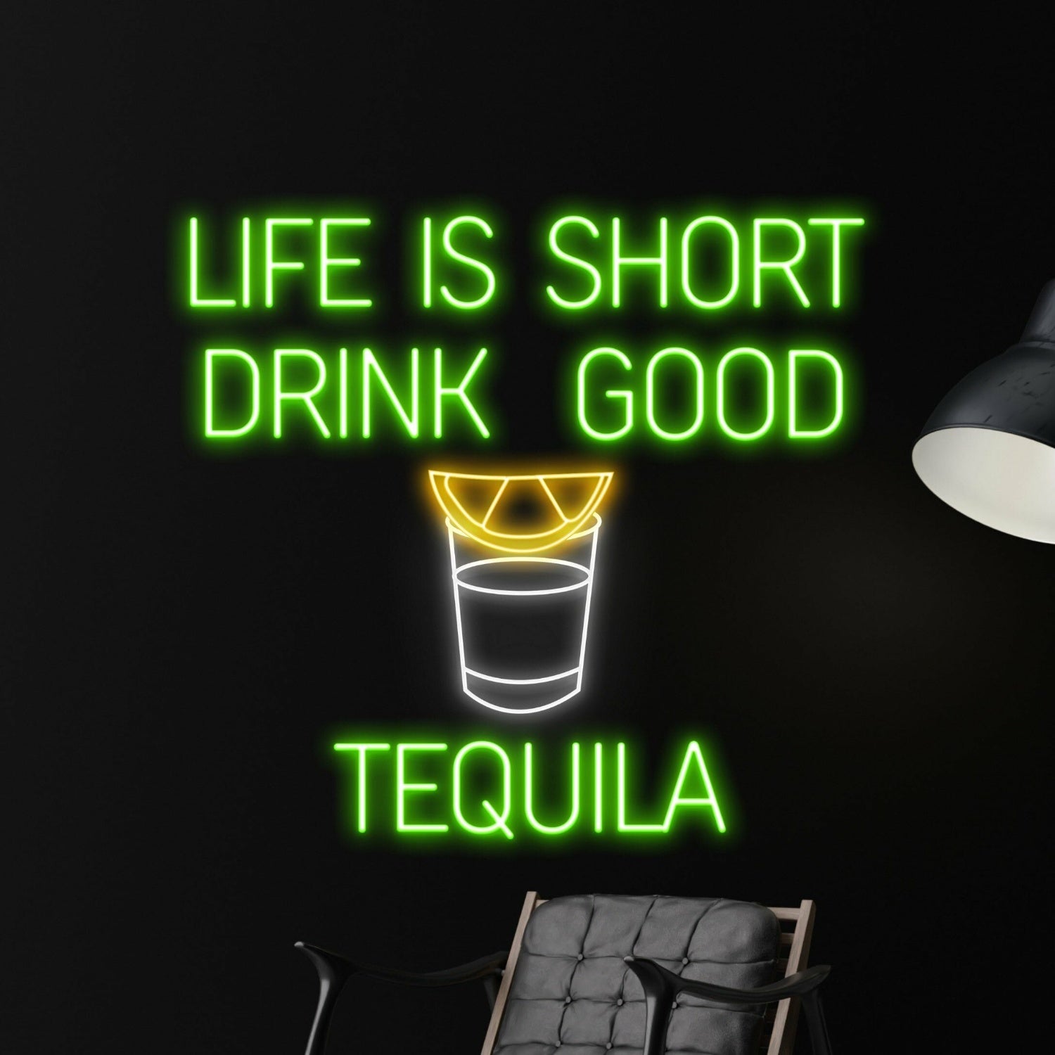 Life Is Short Drink Good Tequila Led Neon Sign | Shineneon