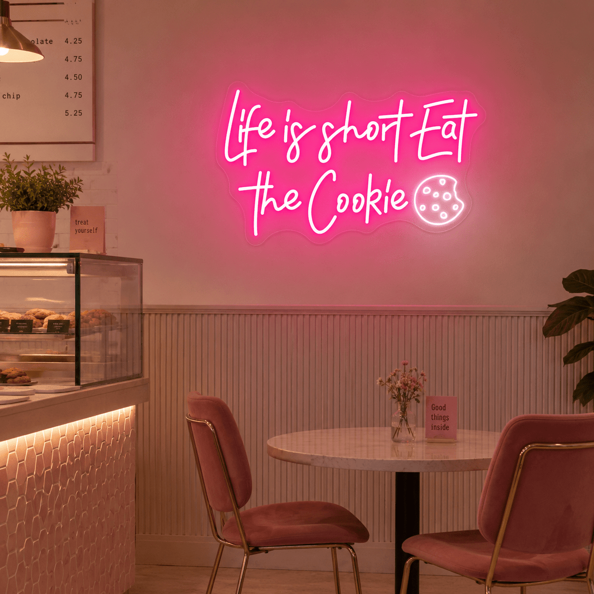 Life Is Short Eat The Cookie LED Neon Sign - Shineneon