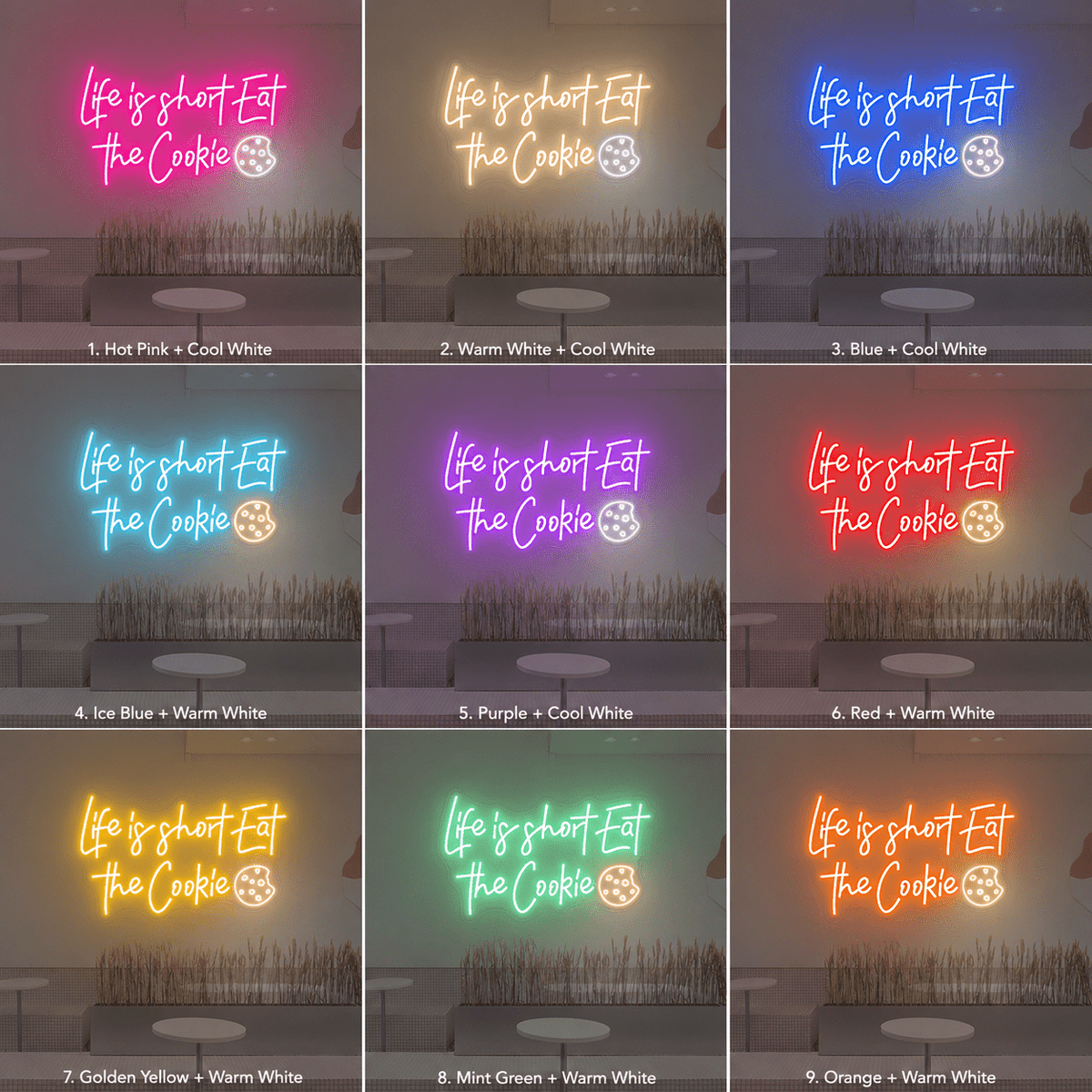 Life Is Short Eat The Cookie LED Neon Sign - Shineneon