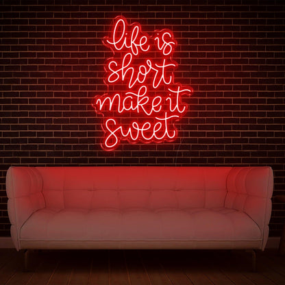 Life Is Short Pink Led Neon Sign For Indoor Wall Art | Shineneon