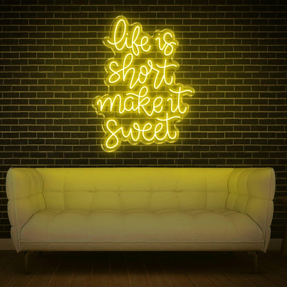 Life Is Short Pink Led Neon Sign For Indoor Wall Art | Shineneon