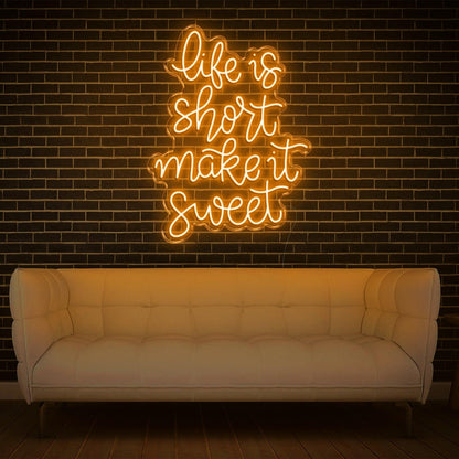 Life Is Short Pink Led Neon Sign For Indoor Wall Art | Shineneon