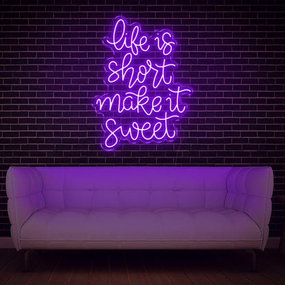 Life Is Short Pink Led Neon Sign For Indoor Wall Art | Shineneon