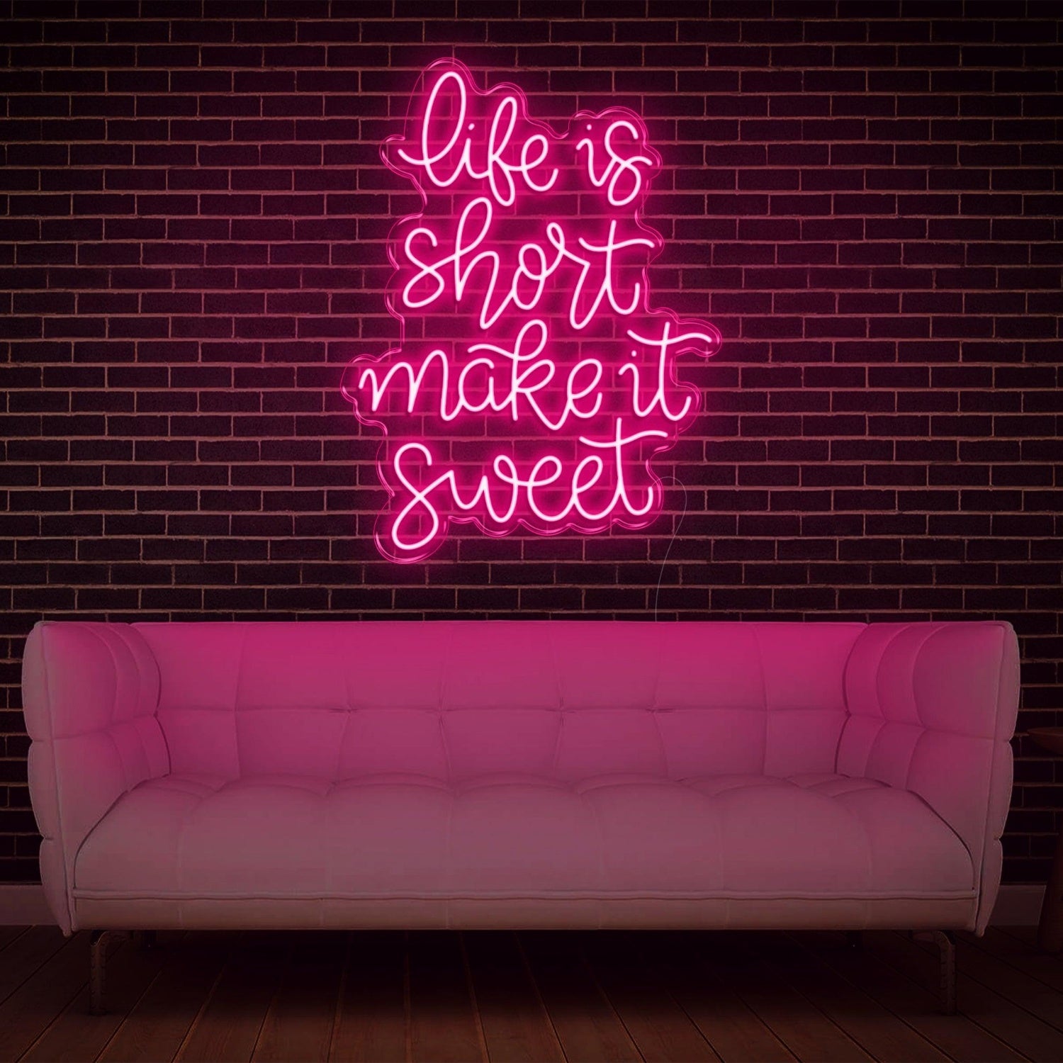 Life Is Short Pink Led Neon Sign For Indoor Wall Art | Shineneon
