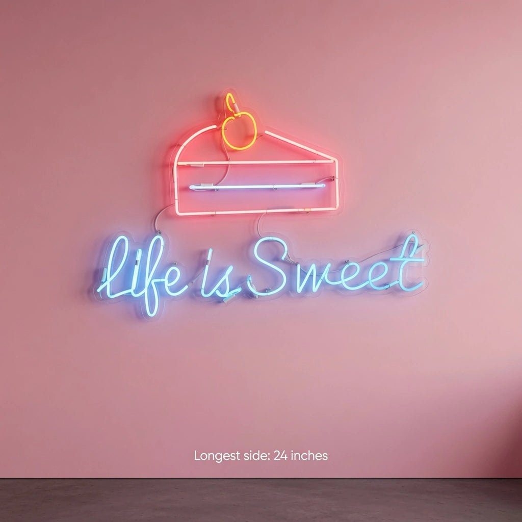 Life Is Sweet And A Bench LED Neon Sign - Shineneon