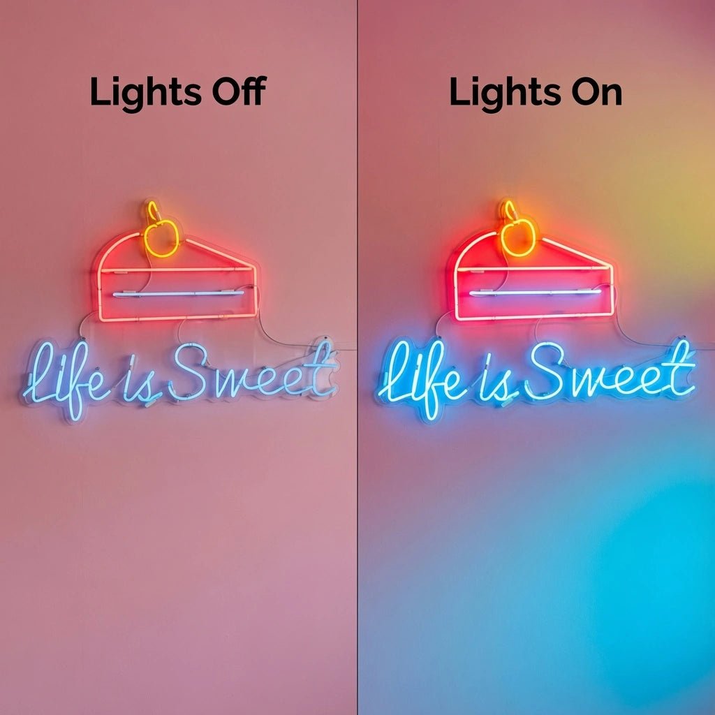 Life Is Sweet And A Bench LED Neon Sign - Shineneon