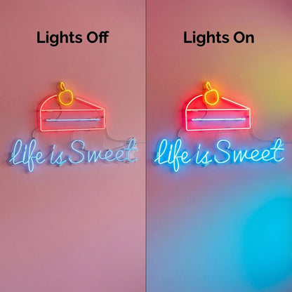 Life Is Sweet And A Bench LED Neon Sign - Shineneon