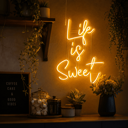 Life Is Sweet Wall Decor LED Neon Sign - Shineneon