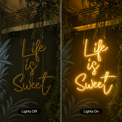 Life Is Sweet Wall Decor LED Neon Sign - Shineneon