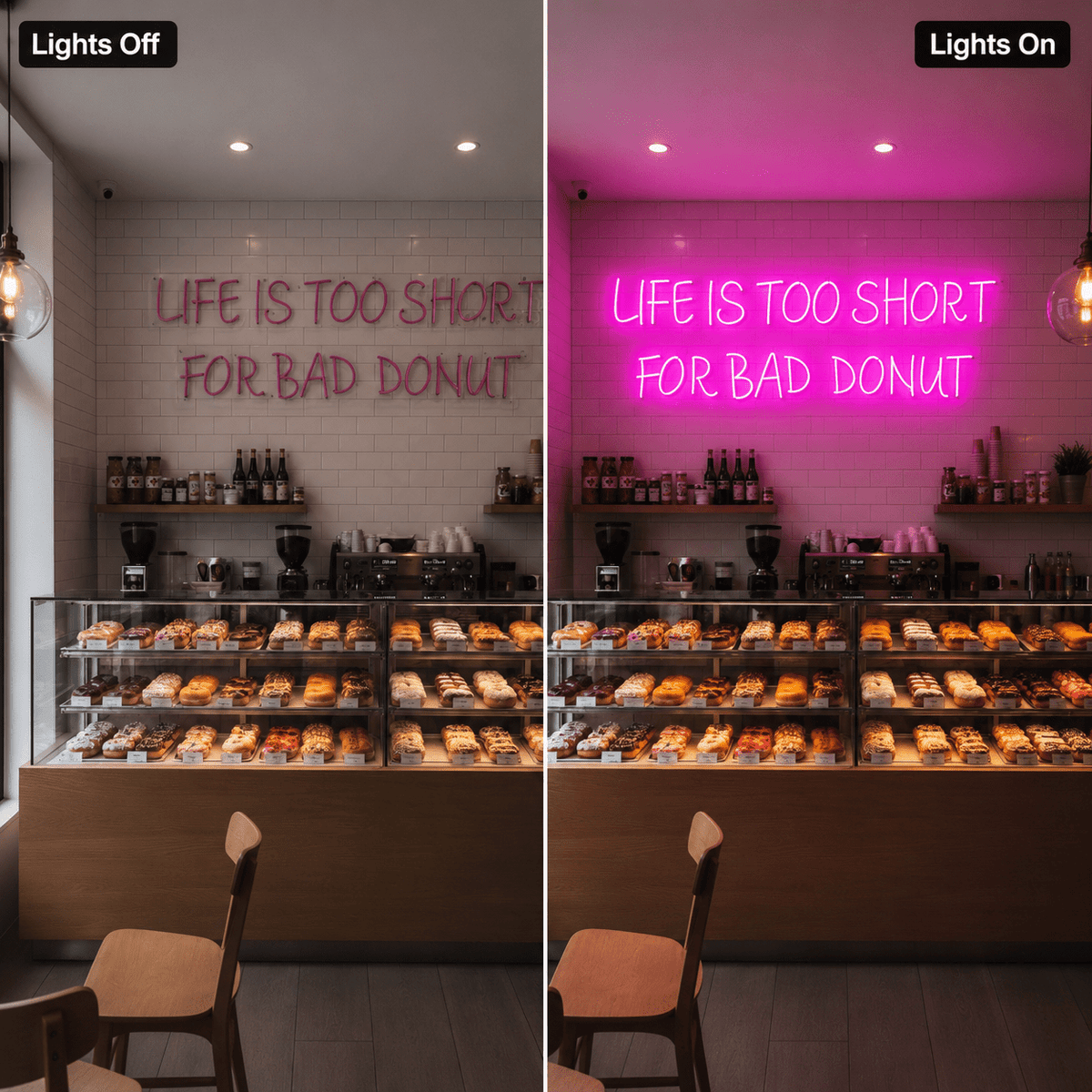 Life Is Too Short For Bad Donut LED Neon Sign - Shineneon