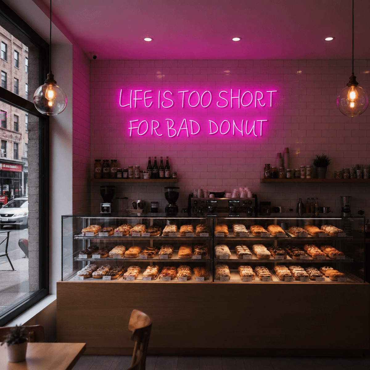 Life Is Too Short For Bad Donut LED Neon Sign - Shineneon
