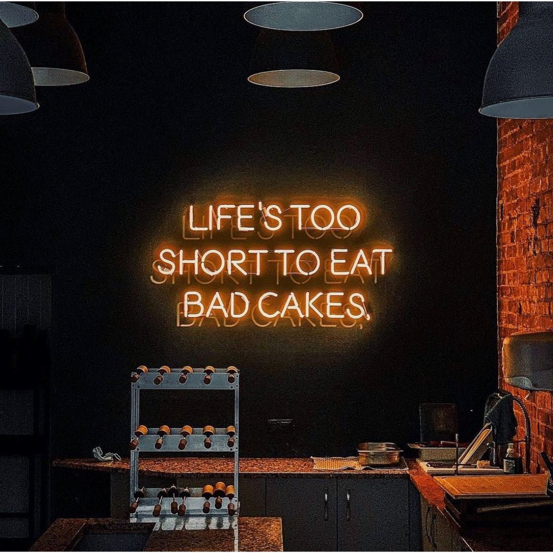 Life Is Too Short To Tat Bad Cake Led Sign Business Neon Sign - Shineneon
