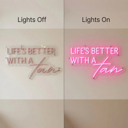 Life S Better Wall Decor LED Neon Sign - 06 Day Night Comparison